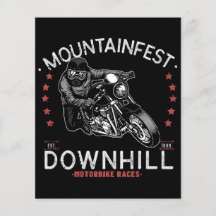 Papier Graphisme de la course de moto en descente Mountai