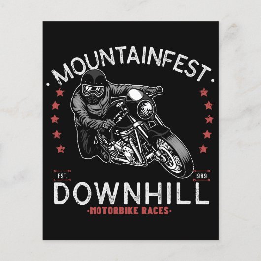 Papier Graphisme de la course de moto en descente Mountai (Devant)