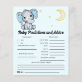Papier Gray and Blue Elephant Baby Shower boy (Devant)