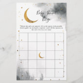 Papier Gray Moon Baby shower Bingo Jeu (Devant)