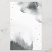 Papier Gray Moon Baby shower Mot Début Jeu (Dos)