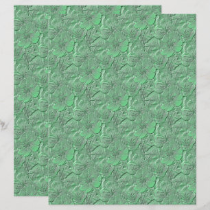 Papier Green Daisy Flowers Nature Art Motif Scrapbook