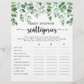 Papier Green Eucalyptus Baby shower Scattegmes (Devant)