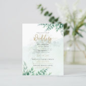 Papier Green Gold PHOTO Mariage Inviter BUDGET (Debout devant)