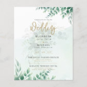 Papier Green Gold PHOTO Mariage Inviter BUDGET (Devant)