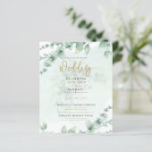 Papier Green Gold PHOTO Mariage Inviter BUDGET (Debout devant)