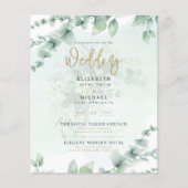 Papier Green Gold PHOTO Mariage Inviter BUDGET (Devant)