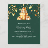 Papier Green Gold stars cadeaux Noël (Devant)