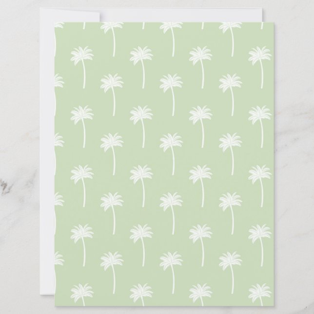 Papier green palm tree scrapbooking paper (Devant)