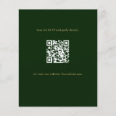 Papier Green red QR business Christmas Party invitation (Dos)