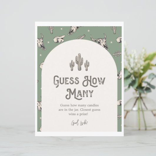 Papier Green Western Devinez combien de signes (Debout devant)