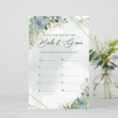 Papier Greeney succulent or Guess The Age Photo Game (Debout devant)