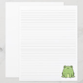 Papier Grenouille verte lignée (Devant / Derrière)