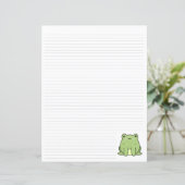 Papier Grenouille verte lignée (Debout devant)