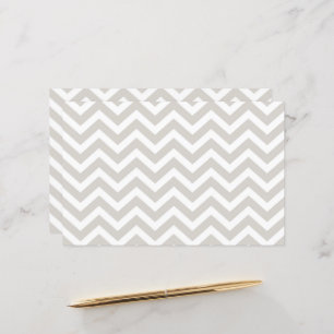 Papier Gris argenté et blanc Chevron Mariage Cardstock