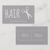 Papier gris Carte de visite (Devant / Derrière)