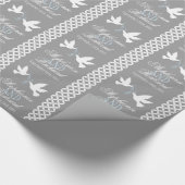 Papier gris d'emballage cadeau de mariage de deux (Coin)