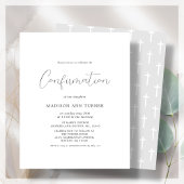 Papier Gris moderne | Invitation de confirmation