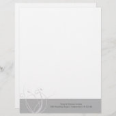 Papier Gris moderne stationnaire (Devant / Derrière)