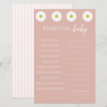Gris roses, Baby shower marguerite souhaits pour b
