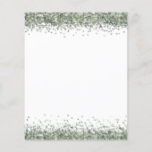 PAPIER | Groene Glitter-kerstfeestdag: witte uitno Flyer (Achterkant)