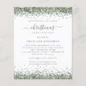 PAPIER | Groene Glitter-kerstfeestdag: witte uitno Flyer (Voorkant)