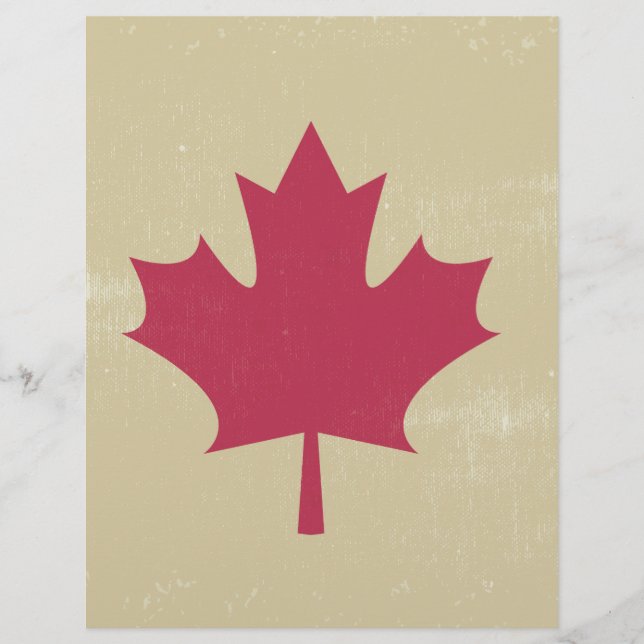 Papier gronder le drapeau canadien (Devant)