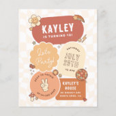 Papier Groovy Daisy Boho Faisons la Fête Fille Budget Inv (Devant)
