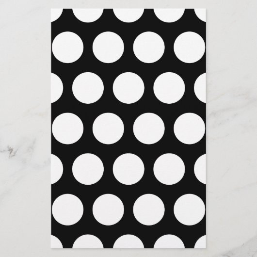 Papier Gros Pois noirs et blancs (Devant)
