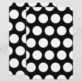 Papier Gros Pois noirs et blancs (Devant / Derrière)