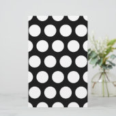 Papier Gros Pois noirs et blancs (Debout devant)