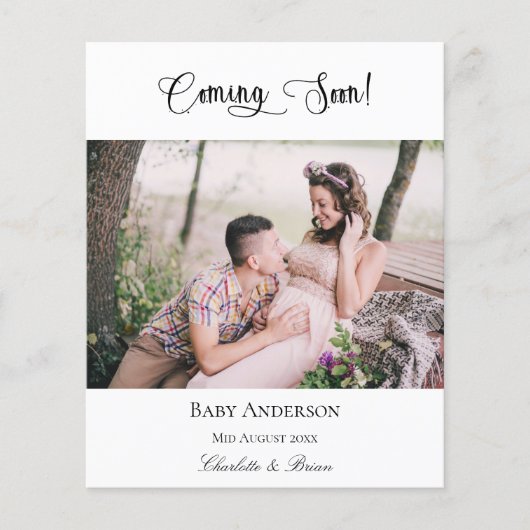 Papier Grossesse budgétaire à venir photo faire-part (Devant)