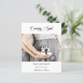 Papier Grossesse budgétaire à venir photo faire-part (Debout devant)