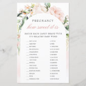 Papier Grossesse comme il est doux jeu de Baby shower rou (Devant)