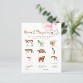 Papier Grossesse d'animal bébé ours Baby shower jeu (Debout devant)