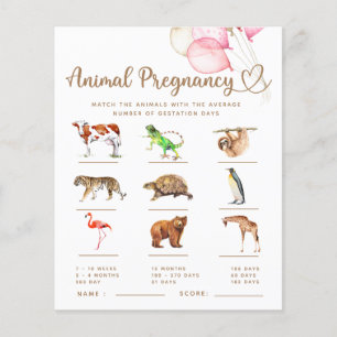 Papier Grossesse d'animal bébé ours Baby shower jeu
