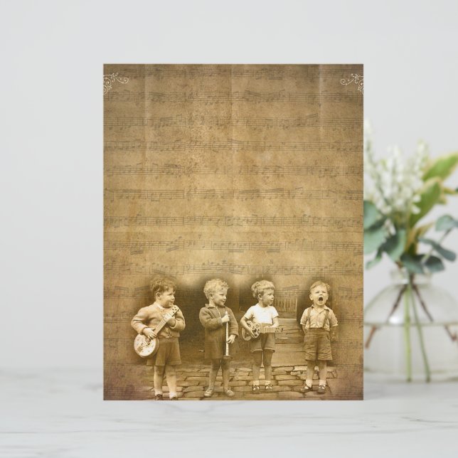 Papier Groupe de garçons rétro (Debout devant)