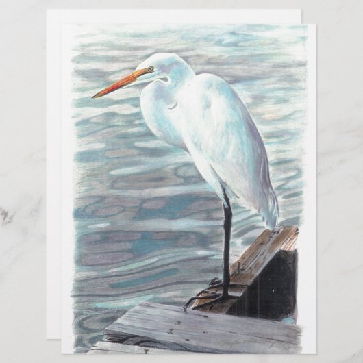 Papier Grue de sable dans l'eau. (Devant / Derrière)