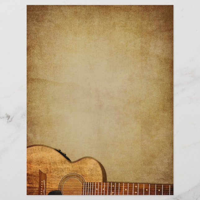 Papier Grunge de guitare verticale (Devant)