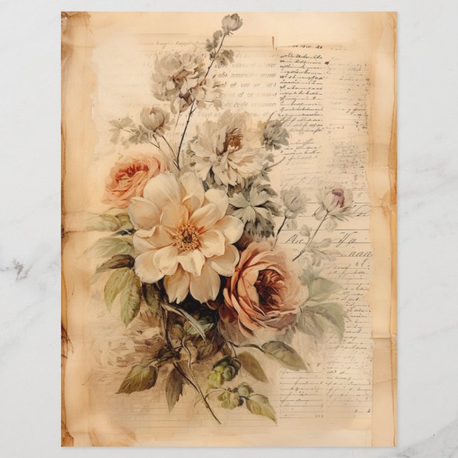 Papier Grunge Floral 6 IAda (Dos)