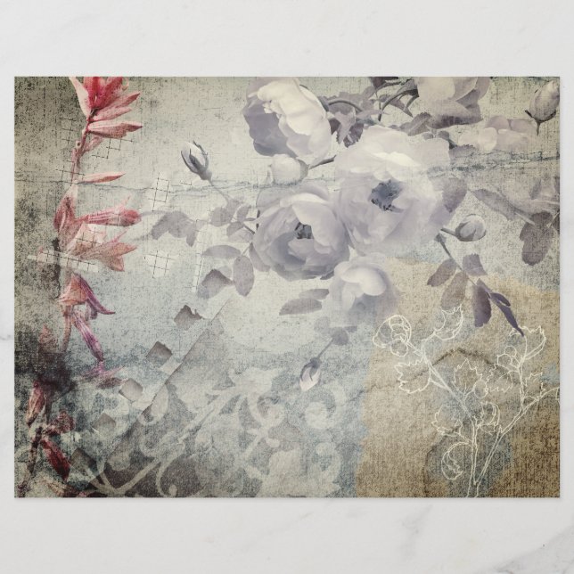Papier Grunge rose brun et gris (Devant)