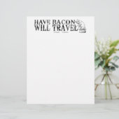 Papier Grunge Style Avoir Bacon va voyager (Debout devant)