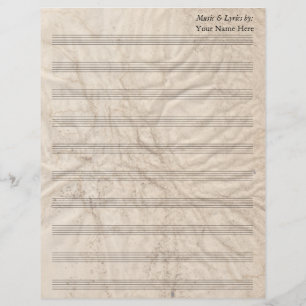Papier grungy Blank Sheet Musique 10 Stave