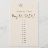 Papier Guess Boy Ou Girl Tales Baby Bear Baby shower (Dos)