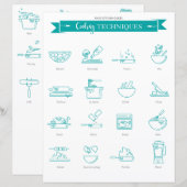 Papier Guide de cuisine : Techniques de Cuisine (Devant / Derrière)