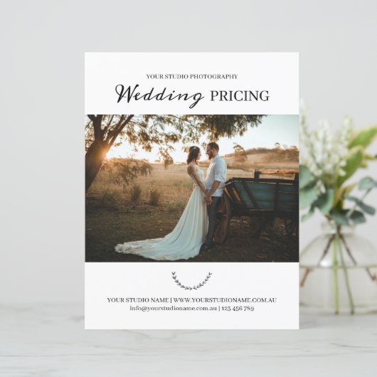 Papier Guide de tarification du tarif de la photographie  (Debout devant)