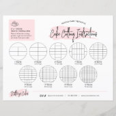 Papier Guides de coupe Mariage rond à gâteau Logo rose pâ (Devant)