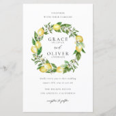 Papier Guirlande de citron botanique Jardin Mariage Invit (Devant)