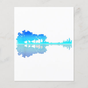 Papier Guitar Lake Shadow Love Guitare Musicien