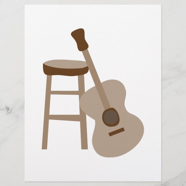 Papier Guitare et outil (Devant)